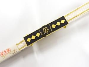 未使用品　肥後象嵌帯留め・正絹手組帯締めセット